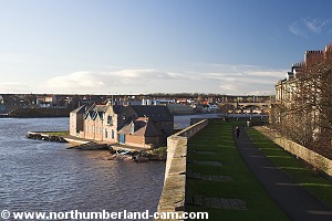 View along the River Tweed and Quay Walls.