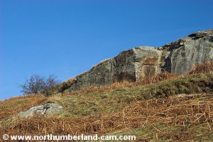 View of the crags from the path up.