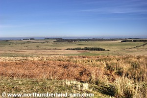 View north east to Barmoor and the coast.
