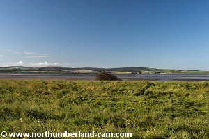 View across Holy Island Sands to the mainland.
