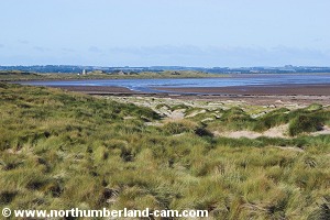 View along Goswick Sands and north to Berwick.