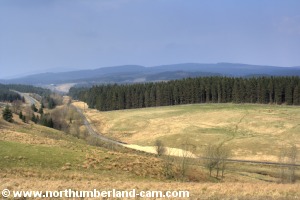 View down to the old North Tyne Valley Road.