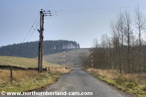 View south along the old North Tyne Valley Road.