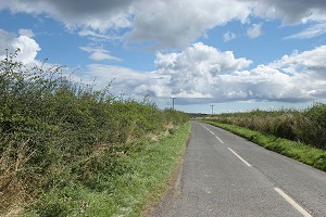 The road from Widdrington Village to Druridge Bay.