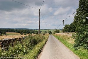 View back along the road from Rothley.
