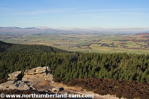 View from Dove Crag to Cheviot Hills.